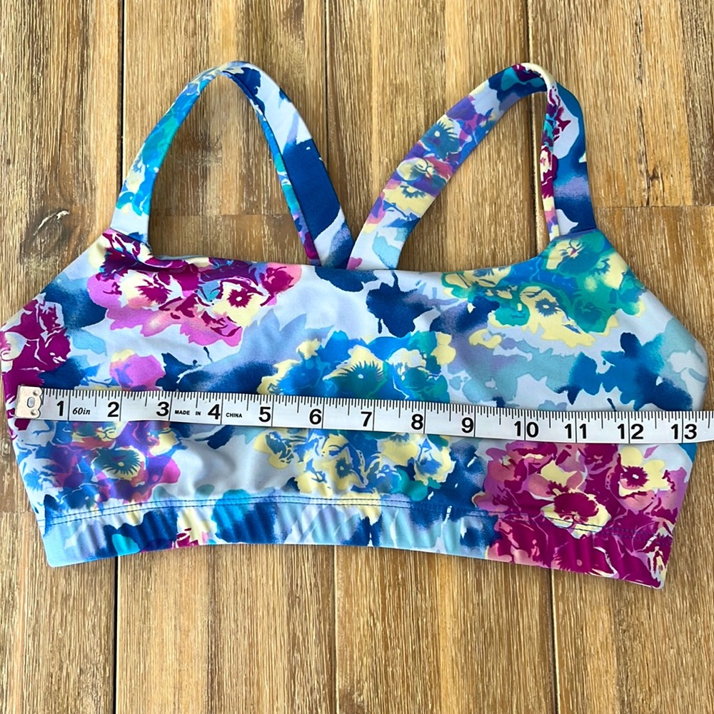 Multi color floral dance top size M